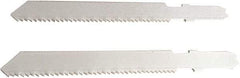 Disston - 3" Long, 18 Teeth per Inch, Bi-Metal Jig Saw Blade - Toothed Edge, 0.06" Thick, U-Shank, Raker Tooth Set - Benchmark Tooling