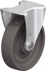Blickle - 8" Diam x 2" Wide x 9-1/4" OAH Top Plate Mount Rigid Caster - Heat-Resistant Nylon, 770 Lb Capacity, Ball Bearing, 5-1/2 x 4-3/8" Plate - Benchmark Tooling