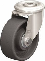 Blickle - 4" Diam x 1-1/2" Wide x 4-59/64" OAH Hollow Kingpin Mount Swivel Caster - Heat-Resistant Nylon, 330 Lb Capacity, Ball Bearing, Hollow Kingpin Stem - Benchmark Tooling