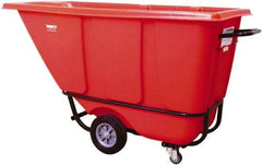 Wesco Industrial Products - 850 Lb Load Capacity, 1/2 Cu Yd, Polyethylene Tilt Truck - 21-1/2" Wide x 61-1/2" Long x 31" High, Black - Benchmark Tooling