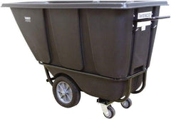 Wesco Industrial Products - 1,400 Lb Load Capacity, 1/2 Cu Yd, Polyethylene Tilt Truck - 21-1/2" Wide x 61-1/2" Long x 31" High, Black - Benchmark Tooling