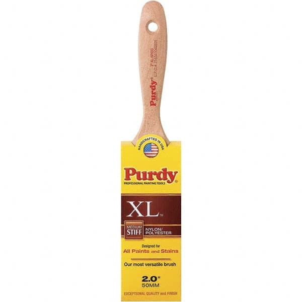 Purdy - 2" Flat Synthetic Trim Brush - 2-11/16" Bristle Length, 2-11/16" Wood Beavertail Handle - Benchmark Tooling