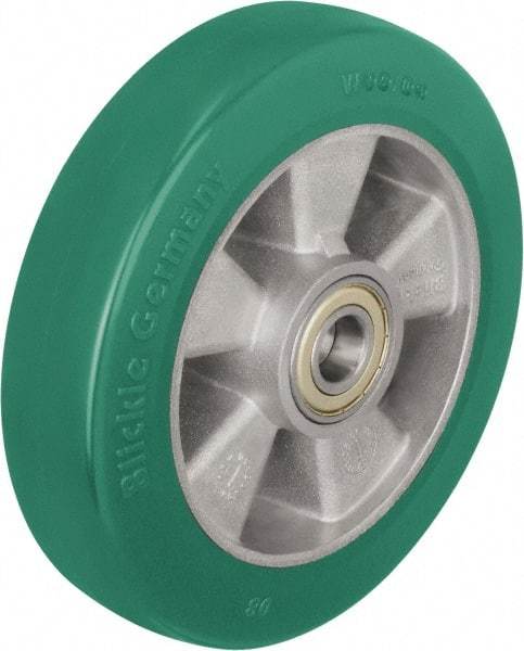 Blickle - 8 Inch Diameter x 1-31/32 Inch Wide, Polyurethane-Elastomer Blickle Softhane Caster Wheel - 1,540 Lb. Capacity, 25/32 Inch Axle Diameter, Ball Bearing - Benchmark Tooling