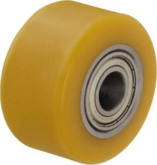 Blickle - 1-3/8 Inch Diameter x 1-1/16 Inch Wide, Polyurethane-Elastomer Blickle Extrathane Caster Wheel - 220 Lb. Capacity, 1/4 Inch Axle Diameter, Ball Bearing - Benchmark Tooling