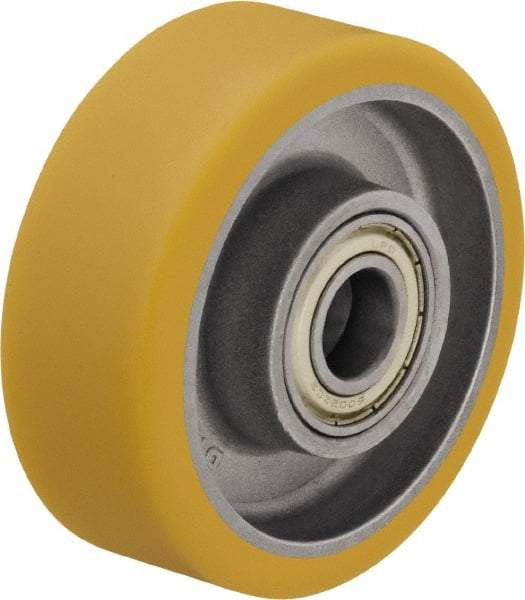 Blickle - 4 Inch Diameter x 1-37/64 Inch Wide, Polyurethane-Elastomer Blickle Extrathane Caster Wheel - 550 Lb. Capacity, 19/32 Inch Axle Diameter, Ball Bearing - Benchmark Tooling