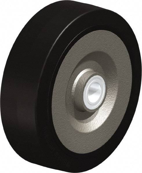 Blickle - 10 Inch Diameter x 3-9/64 Inch Wide, Solid Rubber Caster Wheel - 2,200 Lb. Capacity, 1-3/16 Inch Axle Diameter, Ball Bearing - Benchmark Tooling