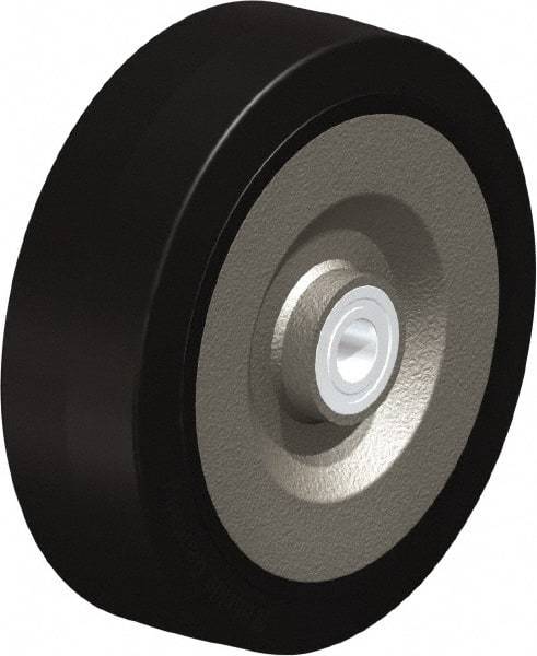 Blickle - 10 Inch Diameter x 3-9/64 Inch Wide, Solid Rubber Caster Wheel - 2,200 Lb. Capacity, 1 Inch Axle Diameter, Ball Bearing - Benchmark Tooling