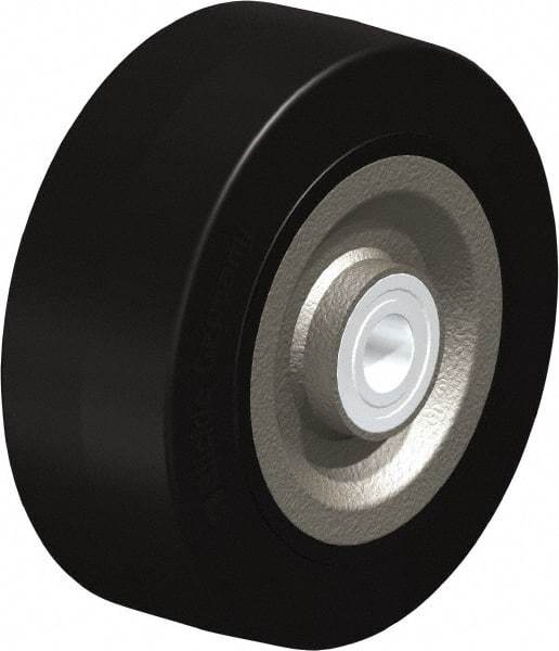 Blickle - 8 Inch Diameter x 3-9/64 Inch Wide, Solid Rubber Caster Wheel - 1,870 Lb. Capacity, 1 Inch Axle Diameter, Ball Bearing - Benchmark Tooling