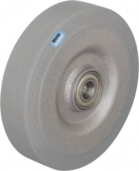 Blickle - 8 Inch Diameter x 1-31/32 Inch Wide, Solid Rubber Caster Wheel - 1,320 Lb. Capacity, 1 Inch Axle Diameter, Ball Bearing - Benchmark Tooling