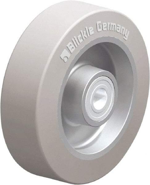 Blickle - 5 Inch Diameter x 1-37/64 Inch Wide, Solid Rubber Caster Wheel - 550 Lb. Capacity, 19/32 Inch Axle Diameter, Ball Bearing - Benchmark Tooling