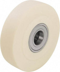 Blickle - 4 Inch Diameter x 1-37/64 Inch Wide, Impact-Resistant Cast Nylon Caster Wheel - 2,750 Lb. Capacity, 25/32 Inch Axle Diameter, Ball Bearing - Benchmark Tooling