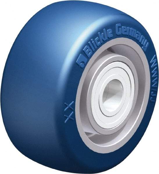 Blickle - 3 Inch Diameter x 1-37/64 Inch Wide, Polyurethane-Elastomer Blickle Besthane Caster Wheel - 506 Lb. Capacity, 19/32 Inch Axle Diameter, Ball Bearing - Benchmark Tooling