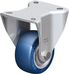 Blickle - 3" Diam x 1-37/64" Wide x 4-23/32" OAH Top Plate Mount Rigid Caster - Polyurethane-Elastomer Blickle Besthane, 506 Lb Capacity, Ball Bearing, 3-15/16 x 3-3/8" Plate - Benchmark Tooling