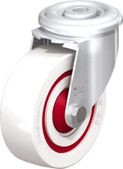 Blickle - 4" Diam x 1-3/8" Wide x 4-59/64" OAH Hollow Kingpin Mount Swivel Caster - Impact-Resistant Nylon, 330 Lb Capacity, Ball Bearing, Hollow Kingpin Stem - Benchmark Tooling