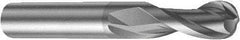 Sandvik Coromant - 3/8" Diam, 19.05mm LOC, Solid Carbide Ball End Mill - Single End, 2-1/2" OAL, 3/8" Shank Diam, Ball Flute - Benchmark Tooling