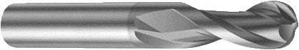 Sandvik Coromant - 3/16" Diam, 9.53mm LOC, Solid Carbide Ball End Mill - Single End, 2" OAL, 1/4" Shank Diam, Ball Flute - Benchmark Tooling