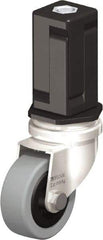 Blickle - 2" Diam x 45/64" Wide x 2-13/16" OAH Stem Mount Swivel Caster - Solid Rubber, 88 Lb Capacity, Plain Bore Bearing, Square Stem - Benchmark Tooling