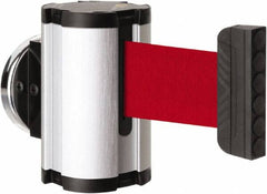 Lavi Industries - 3-1/2" High x 2-1/2" Long x 2-1/2" Wide Magnetic Wall Mount Barrier - Aluminum, Satin Chrome Finish, Satin Aluminum, Use with Magnetic Wall Mount Barriers - Benchmark Tooling