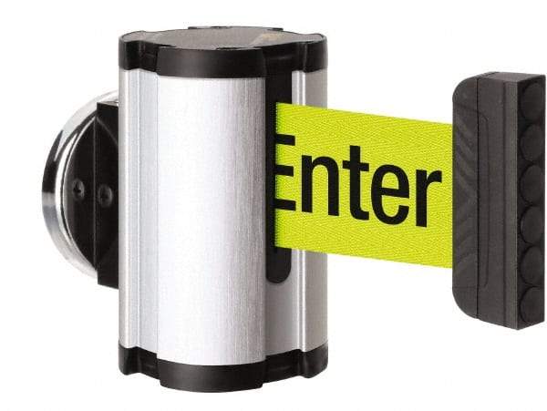 Lavi Industries - 3-1/2" High x 2-1/2" Long x 2-1/2" Wide Magnetic Wall Mount Barrier - Aluminum, Satin Chrome Finish, Satin Aluminum, Use with Magnetic Wall Mount Barriers - Benchmark Tooling