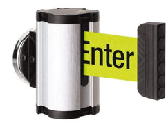 Lavi Industries - 3-1/2" High x 2-1/2" Long x 2-1/2" Wide Magnetic Wall Mount Barrier - Aluminum, Satin Chrome Finish, Satin Aluminum, Use with Magnetic Wall Mount Barriers - Benchmark Tooling