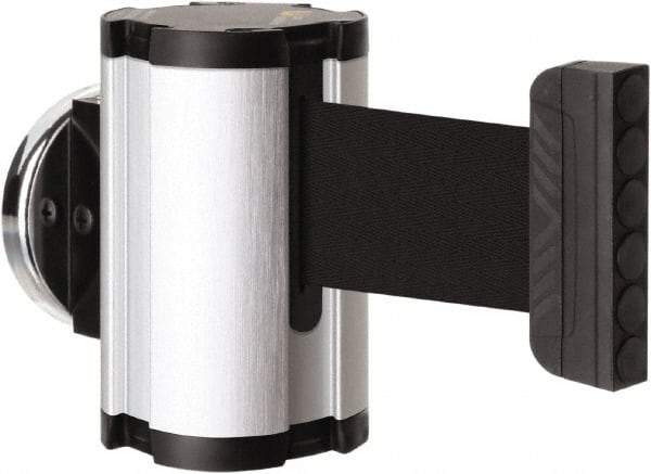 Lavi Industries - 3-1/2" High x 2-1/2" Long x 2-1/2" Wide Magnetic Wall Mount Barrier - Aluminum, Satin Chrome Finish, Satin Aluminum, Use with Magnetic Wall Mount Barriers - Benchmark Tooling