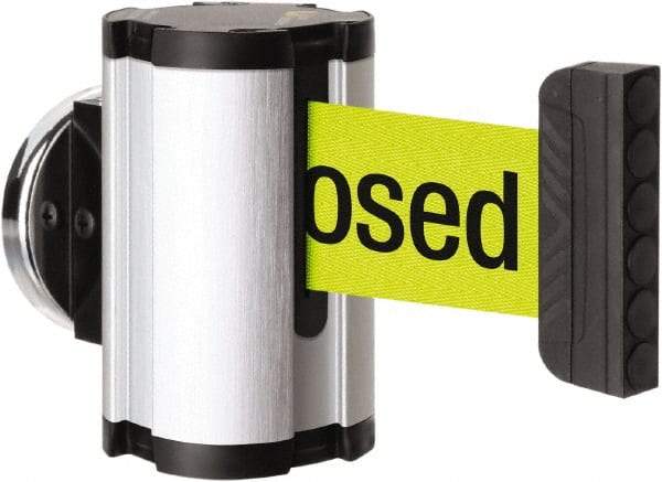 Lavi Industries - 3-1/2" High x 2-1/2" Long x 2-1/2" Wide Magnetic Wall Mount Barrier - Aluminum, Satin Chrome Finish, Satin Aluminum, Use with Magnetic Wall Mount Barriers - Benchmark Tooling