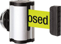 Lavi Industries - 3-1/2" High x 2-1/2" Long x 2-1/2" Wide Magnetic Wall Mount Barrier - Aluminum, Satin Chrome Finish, Satin Aluminum, Use with Magnetic Wall Mount Barriers - Benchmark Tooling