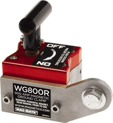 Mag-Mate - 800 Amps Grounding Capacity, 4-5/8" High, Rare Earth Magnetic Welding & Fabrication Ground Clamp - 450 Lb Average Pull Force, Square Magnet, Zinc Plated Steel Stud, Compatible with Flat & Round Surfaces - Benchmark Tooling