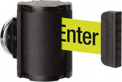 Lavi Industries - 3-1/2" High x 2-1/2" Long x 2-1/2" Wide Magnetic Wall Mount Barrier - Aluminum, Powdercoat Finish, Black, Use with Magnetic Wall Mount Barriers - Benchmark Tooling