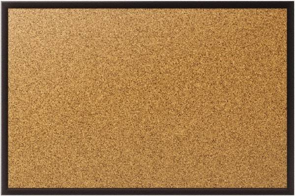 Quartet - 24" Wide x 18" High Open Cork Bulletin Board - Natural (Color) - Benchmark Tooling