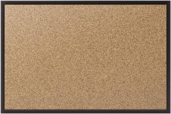 Quartet - 48" Wide x 36" High Open Cork Bulletin Board - Natural (Color) - Benchmark Tooling