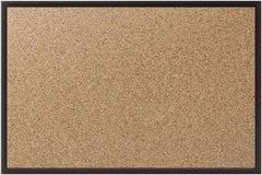 Quartet - 48" Wide x 36" High Open Cork Bulletin Board - Natural (Color) - Benchmark Tooling