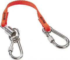 Proto - 12" Tethered Tool Lanyard - Carabiner Connection, 12" Extended Length, Orange - Benchmark Tooling