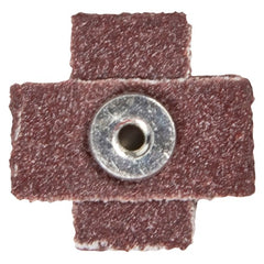 3″ × 3″ × 1 1/2″ Cross Pad 8-Ply 80 Grit 1/4-20 Eyelet Aluminum Oxide - Benchmark Tooling