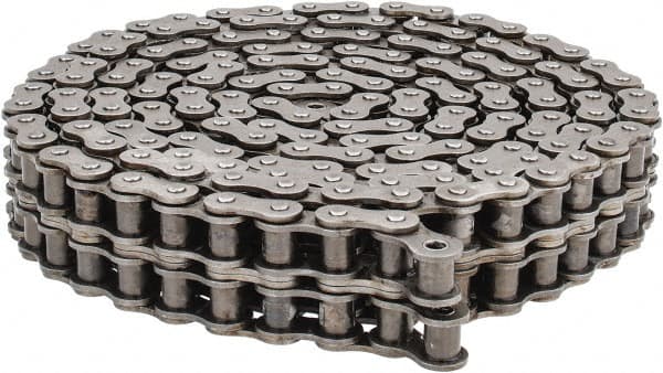 Morse - 3/4" Pitch, ANSI 60-2, Double Strand Roller Chain - Chain No. 60-2, 10 Ft. Long, 15/32" Roller Diam, 1/2" Roller Width - Benchmark Tooling