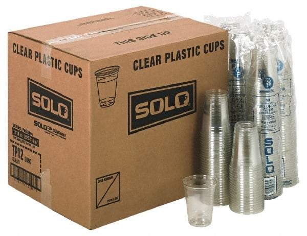 Solo - Solo Plastic Cold Cups, 12 oz Clear - Plastic Cold Cups, 12 Ounce Clear - Benchmark Tooling