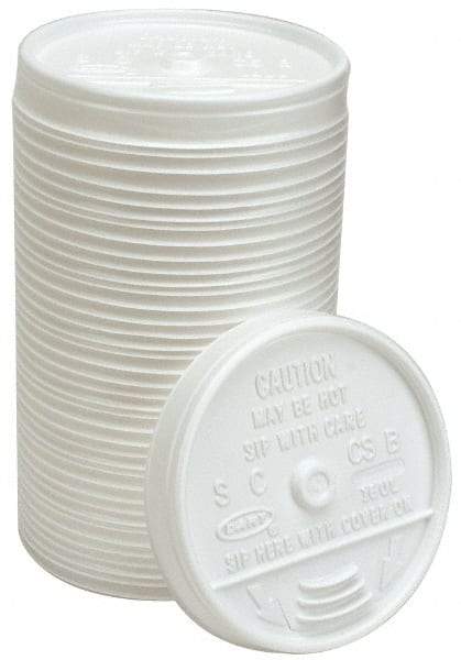 DART - Dart Sip-Thru Lids for 16 oz Hot/Cold Foam Cups - White - Benchmark Tooling