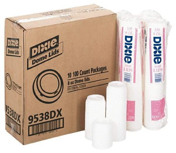 Dixie - Dixie Dome Drink-Thru Lids for 8 oz Hot Cups - White - Benchmark Tooling