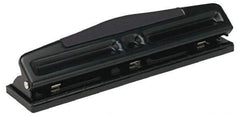 UNIVERSAL - Paper Punches Type: 12 Sheet 2 and 3-Hole Adjustable Punch Color: Black - Benchmark Tooling