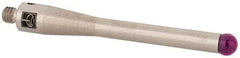 Renishaw - 0.2 Inch Ball Diameter, Stainless Steel Stem, M4 Thread, Ruby Point Ball Tip CMM Stylus - 1.3189 Inch Working Length, 0.1772 Inch Stem Diameter, 1.9685 Inch Overall Length - Benchmark Tooling