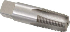 Hertel - 3/8-18 NPT Thread, 4 Flute Standard Pipe Tap - 2-9/16" OAL, 0.7" Shank Diam, Bright Finish, Carbon Steel - Exact Industrial Supply