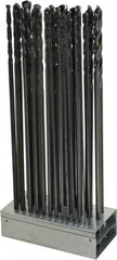 Hertel - 1/16 to 1/2", 135° Point, Black Oxide Finish, Aircraft Extension Length Drill Bit Set - Benchmark Tooling