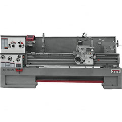 Jet - 18" Swing, 60" Between Centers, 230 Volt, Triple Phase Engine Lathe - 7MT Taper, 7-1/2 hp, 25 to 1,800 RPM, 3-1/8" Bore Diam - Benchmark Tooling