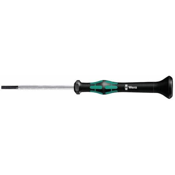 Wera - 0.8mm Blade Width, 137mm OAL, Precision Slotted Screwdriver - Benchmark Tooling