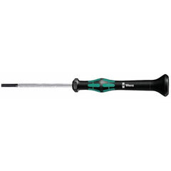 Wera - 1mm Blade Width, 137mm OAL, Precision Slotted Screwdriver - Benchmark Tooling