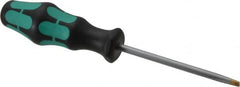 Wera - 205mm OAL Precision Slotted Screwdriver - 100mm Blade Length, Round Shank, Ergonomic Handle - Benchmark Tooling