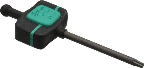 Wera - T8 Torx Key - Flag-Style, Alloy Steel, 1-37/64" Length Under Head, 62mm OAL - Benchmark Tooling