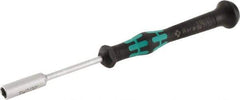 Wera - 7/32" Solid Shaft Precision Nutdriver - Ergonomic Handle, 6-1/4" OAL - Benchmark Tooling