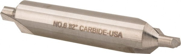 Hertel - #6 Plain Cut 82° Incl Angle Solid Carbide Combo Drill & Countersink - Benchmark Tooling