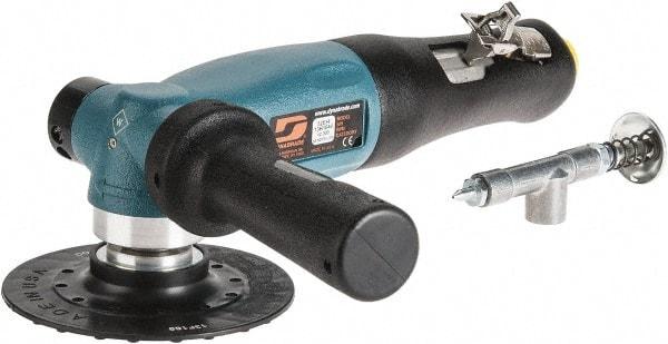 Dynabrade - 4-1/2" Max Disc, 12,000 RPM, Pneumatic Handheld Disc Sander - 43 CFM, 3/8 NPT Inlet, 1.3 hp, 90 psi - Benchmark Tooling